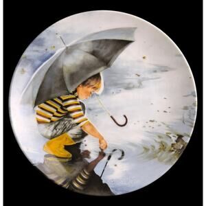 1982 Donald Zolan Touching the Sky Wonder of Childhood Collector 8.5" Plate VTG